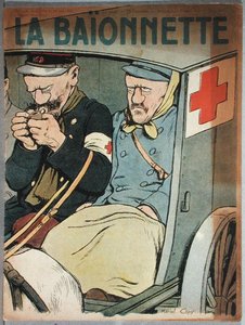 Karykatura karetki, przednia okładka La Baionnette, 28 czerwca 1917